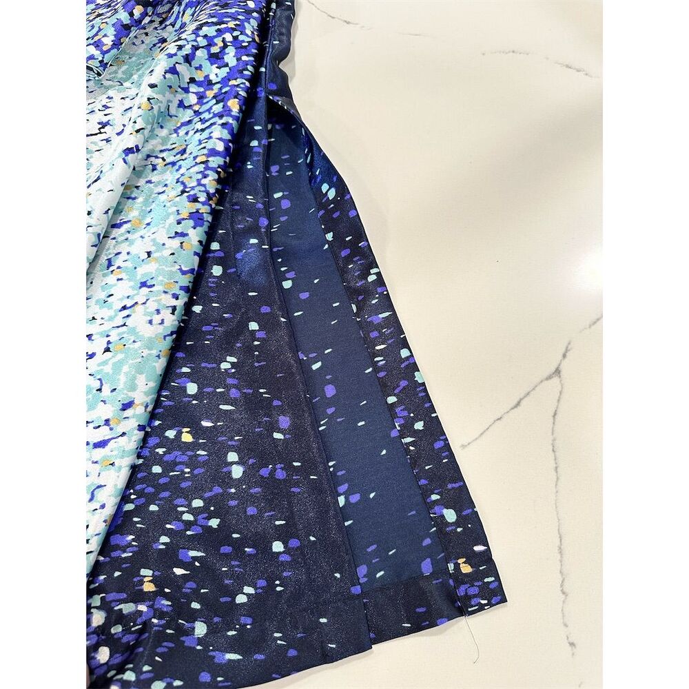 Oscar De La Renta Women's Multicolor‎ Blue zip front Robe Size L - Picture 5 of 8
